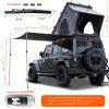 Explorer Plus Rooftop Tent Hardshell with Side Awning, Air Conditioner Outlet with Bracket, Luggage Racks&Replaceable Netting Rain Curtain, Truck Bed