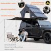 Explorer Plus Rooftop Tent Hardshell with Side Awning, Air Conditioner Outlet with Bracket, Luggage Racks&Replaceable Netting Rain Curtain, Truck Bed