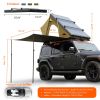 Explorer Plus Rooftop Tent Hardshell with Side Awning, Air Conditioner Outlet with Bracket, Luggage Racks&Replaceable Netting Rain Curtain, Truck Bed